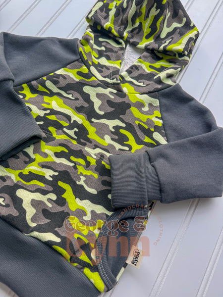 Grow With Me Camo Raglan Hoodie