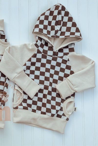 Grow With Me Checker Raglan Hoodie
