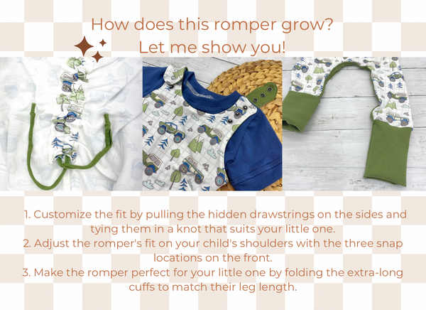Grow With Me Butterflies Coverall Romper