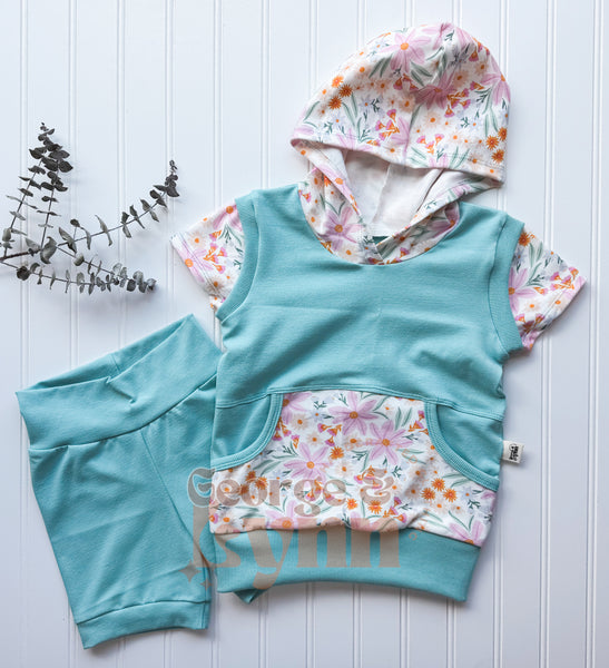 Grow With Me Laguna Floral Hooded Tee