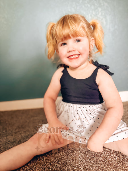 Grow With Me Summer Navy Polka Dot Tunic/Top