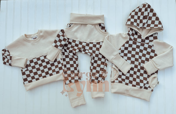 Grow With Me Checker Raglan Hoodie
