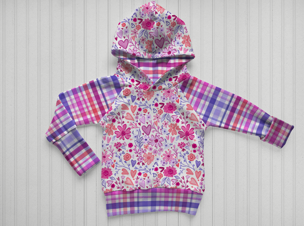 Grow With Me Valentines Raglan Hoodie