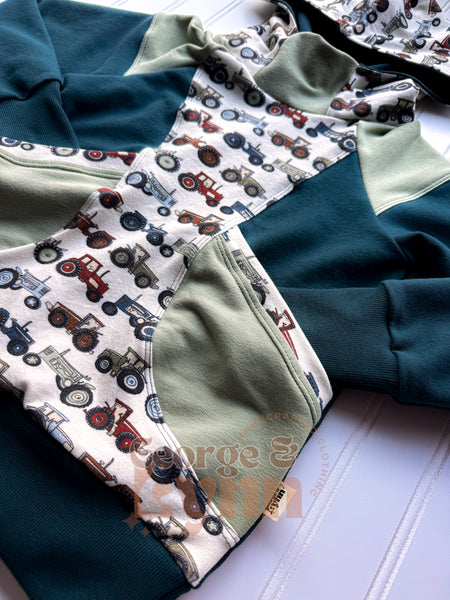 Grow With Me Tractor Reed Raglan Hoodie