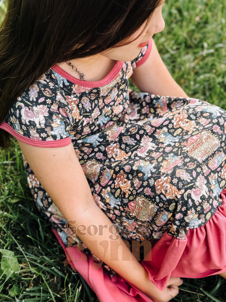 Grow With Me Blue Dog Swing Dress