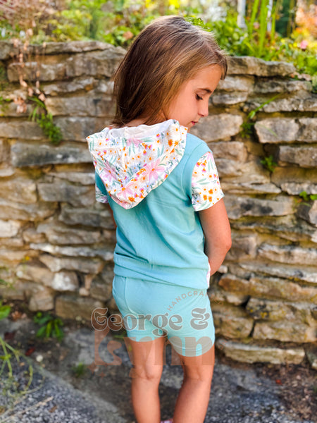Grow With Me Laguna Floral Hooded Tee