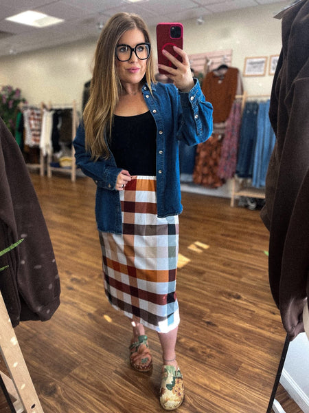 Collab with Laverne and Frankie Adult Midi Skirt – Your New Favorite Everyday Skirt
