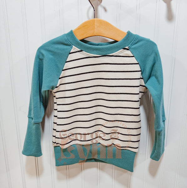 Striped Raglan grow with me