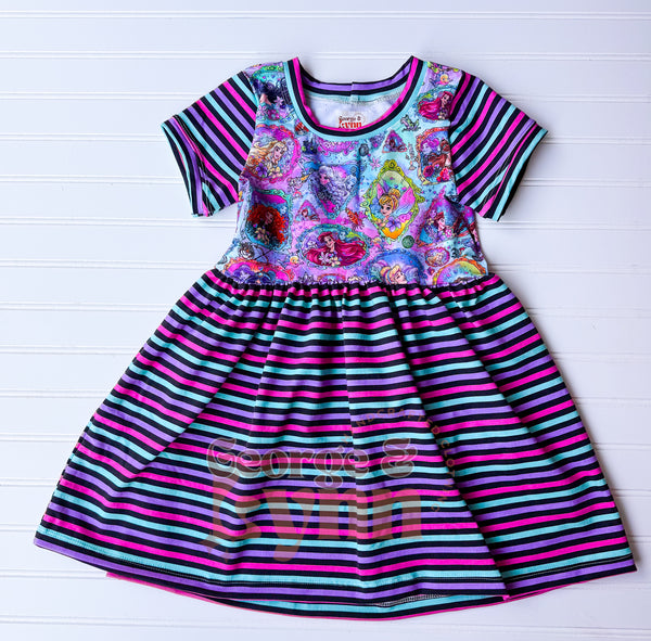 Grow With Me Gathered Skirt Dress - Princesses