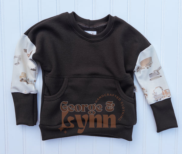 Grow With Me Construction Dolman Crew Neck