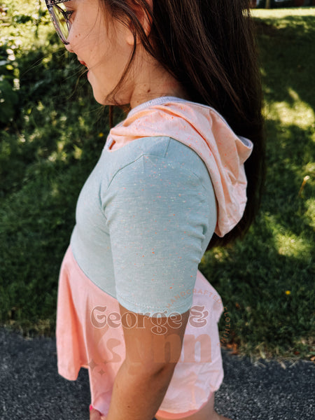 Grow With Me Hooded Hi-Low Sprinkle Peplum