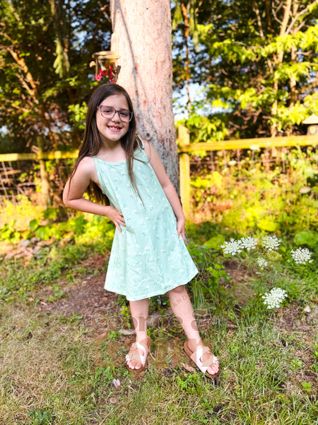Grow With Me Breeze Dress in Mint Floral