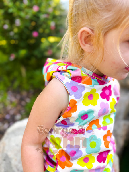 Grow With Me Neon Flower Hooded Tank
