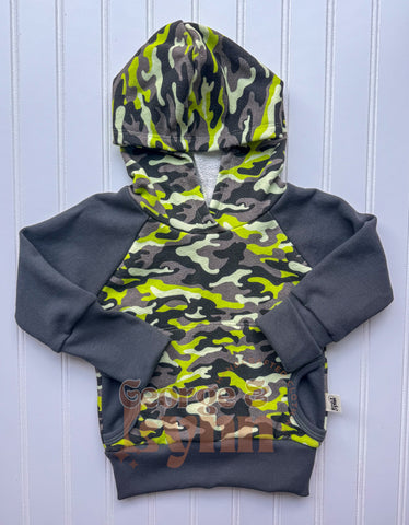 Grow With Me Camo Raglan Hoodie