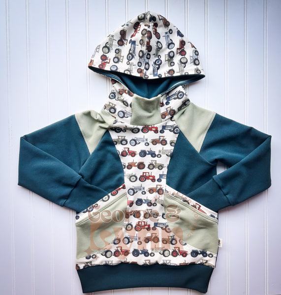 Grow With Me Tractor Reed Raglan Hoodie