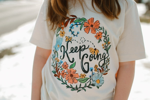 Floral Wreath Fundraiser Tee 🌸💛