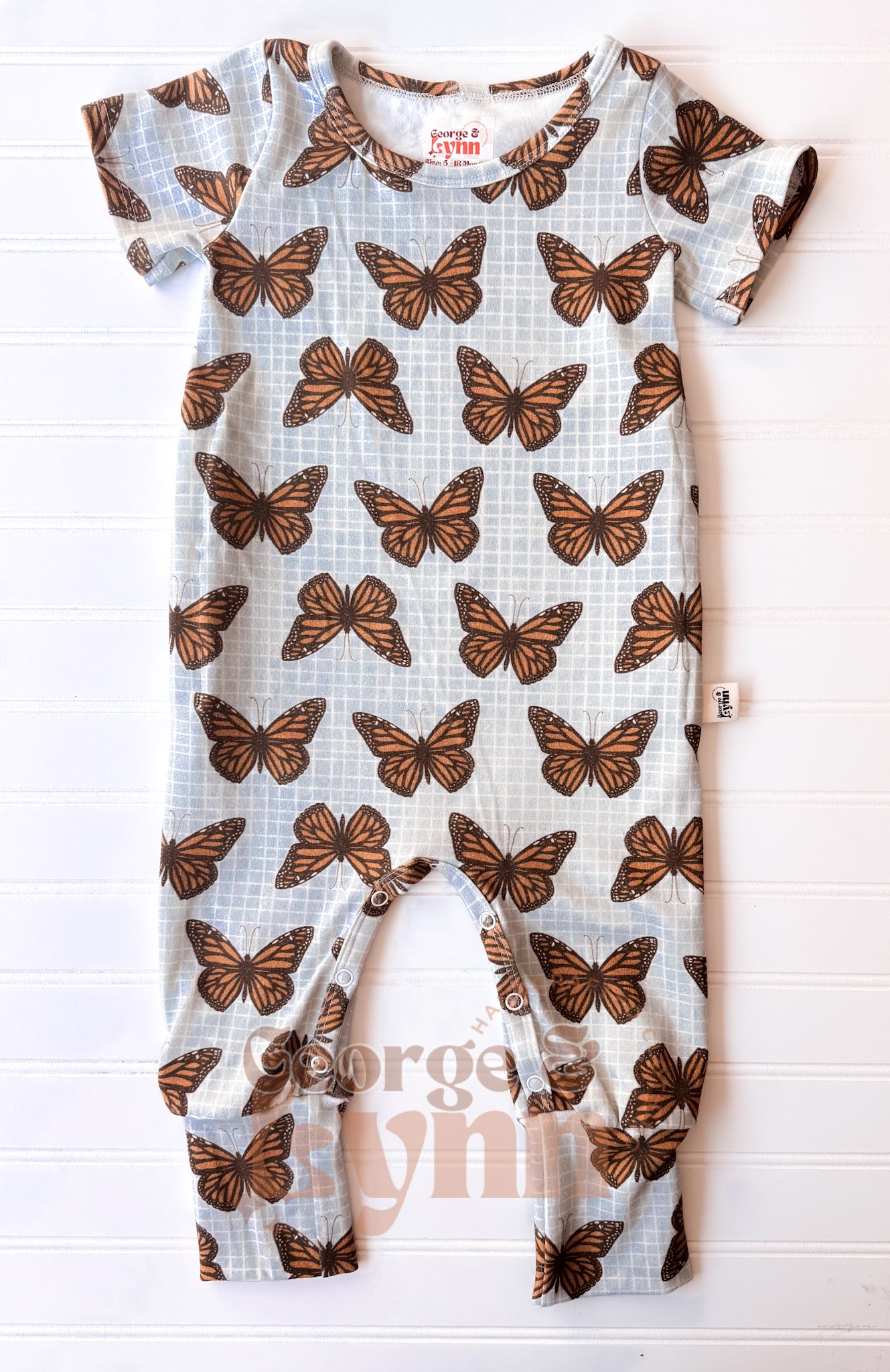 Grow With Me Butterflies Coverall Romper