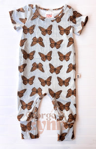 Grow With Me Butterflies Coverall Romper