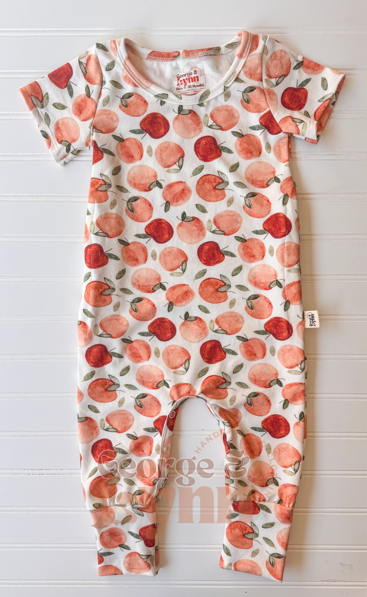 Grow With Me Apple Coverall Romper