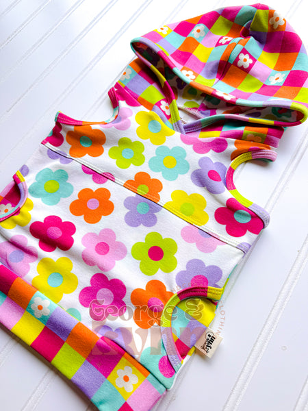 Grow With Me Neon Flower Hooded Tank