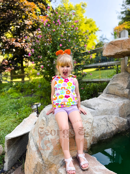 Grow With Me Neon Flower Hooded Tank