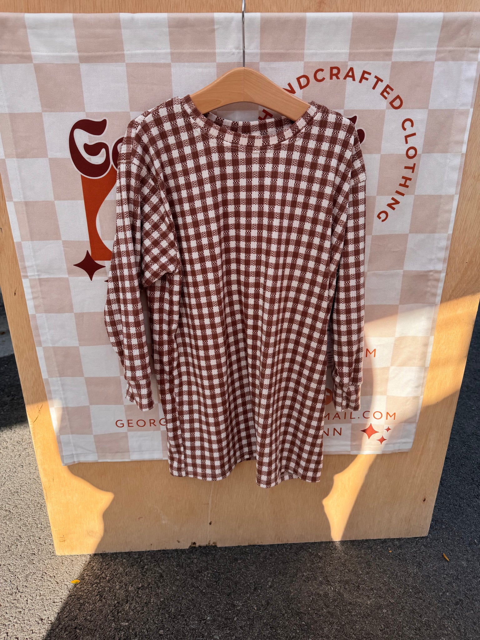 Gingham TShirt Dress