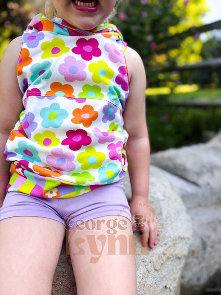 Grow With Me Neon Flower Hooded Tank