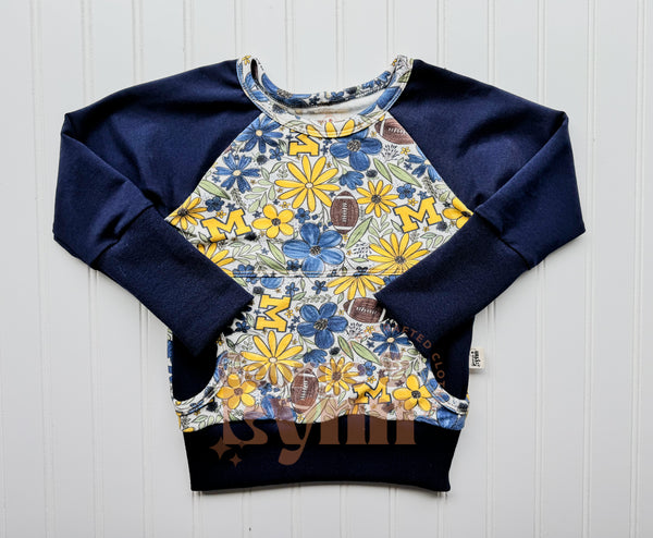 Grow With Me Michigan Floral Raglan