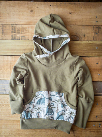 Grow With Me Hoodie Dinosaurs