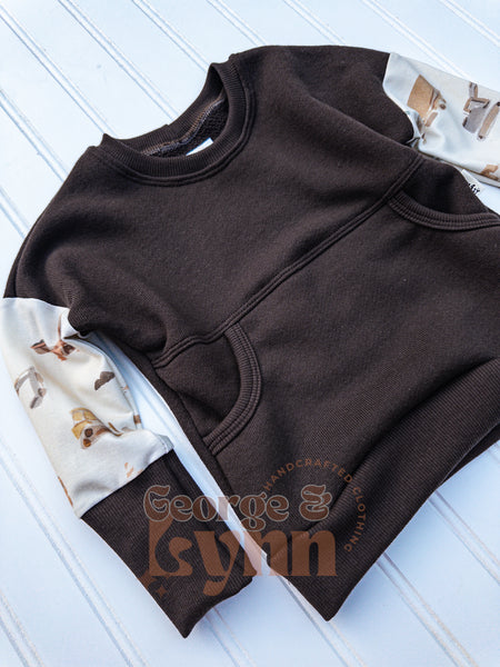 Grow With Me Construction Dolman Crew Neck