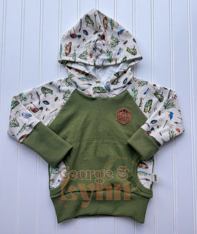 Grow With Me Wild Life Raglan Hoodie