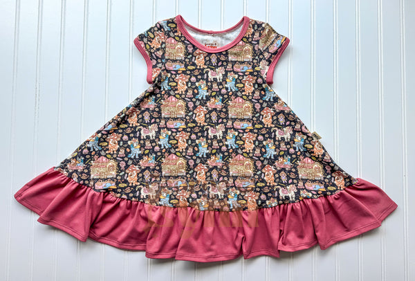 Grow With Me Blue Dog Swing Dress