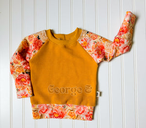 Grow With Me Autumn Sundet Floral  Raglan Pullover