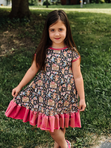 Grow With Me Blue Dog Swing Dress