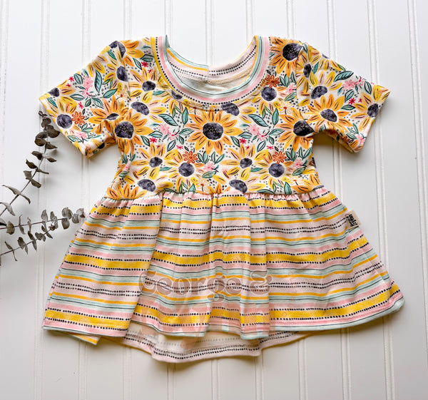 Grow With Me Floral Stripe Peplum