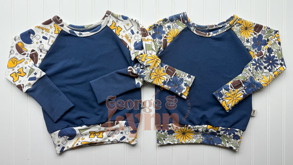 Grow With Me Michigan Floral Raglan