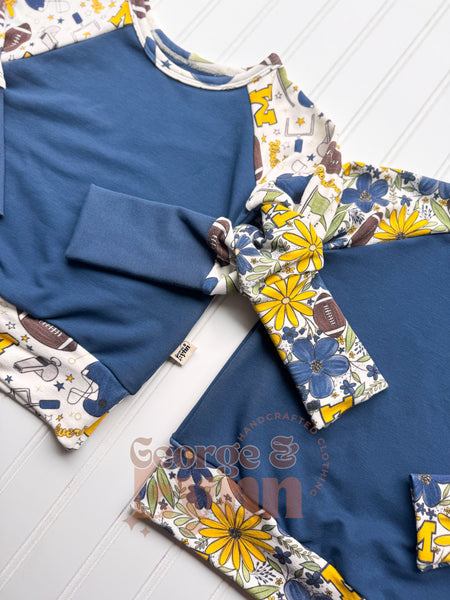 Grow With Me Michigan Floral Raglan