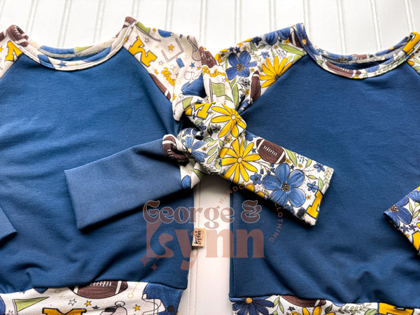Grow With Me Michigan Floral Raglan