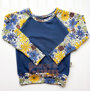 Grow With Me Michigan Floral Raglan