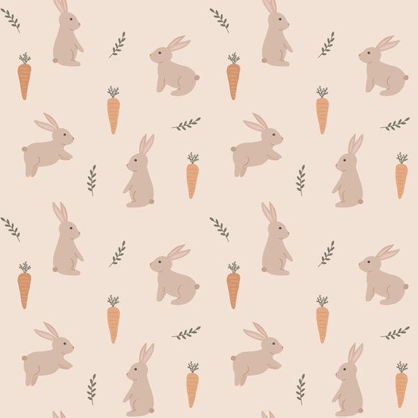 Easter - Bunnies & Carrots and Blue Plaid