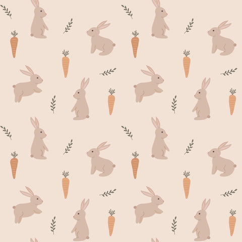 Easter - Bunnies & Carrots and Blue Plaid