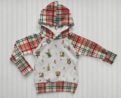 Grow With Me Xmas Raglan Hoodie