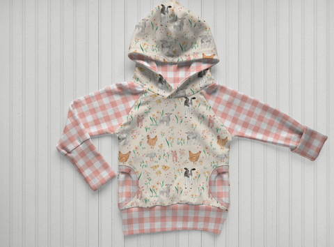 Grow With Me Farm Raglan Hoodie or Crew Neck