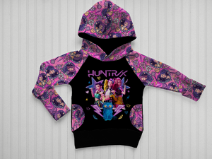 Grow With Me Pink Huntrix Raglan Hoodie