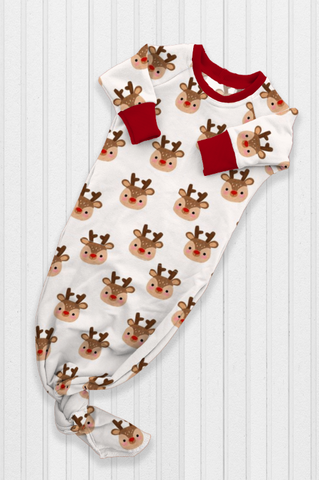 Knotted Lap Gown Xmas Drop