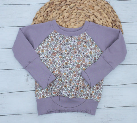 Grow With Me Floral Raglan Pullover